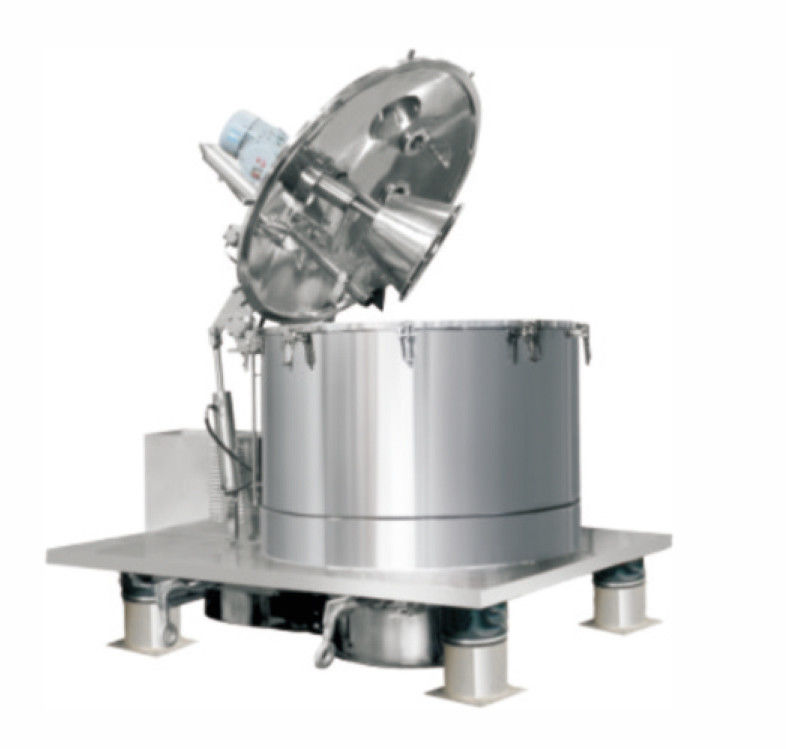 Stainelss Steel Scraper Bottom Discharge Basket Centrifuge / Continuous Flow Centrifuge